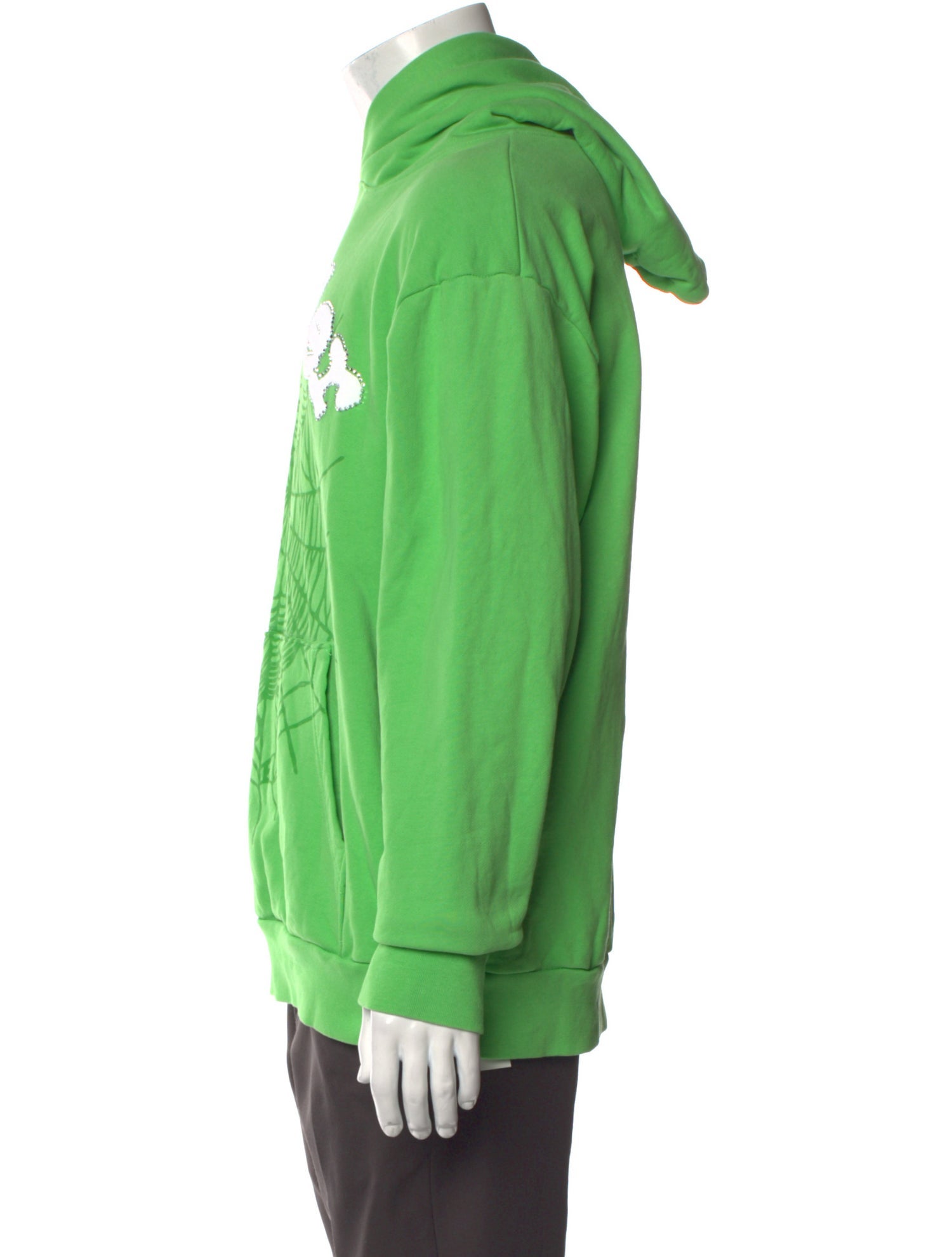 Sp5der Graphic Print Crew Neck Hoodie