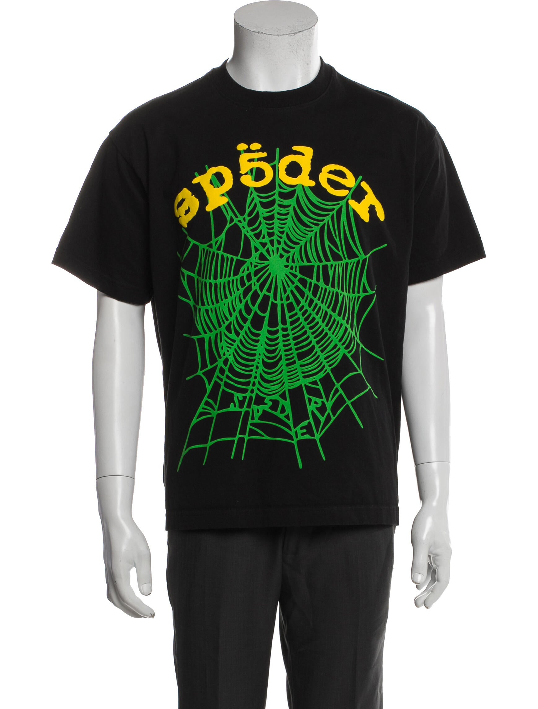 Sp5der Graphic Print Crew Neck T-Shirt