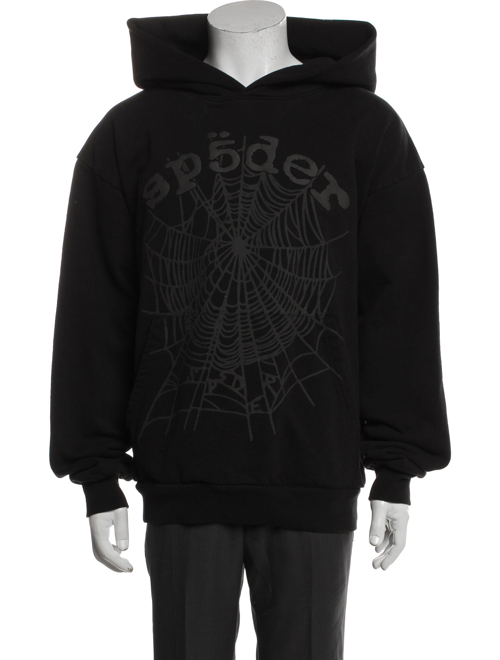 Sp5der Graphic Print Crew Neck Hoodie