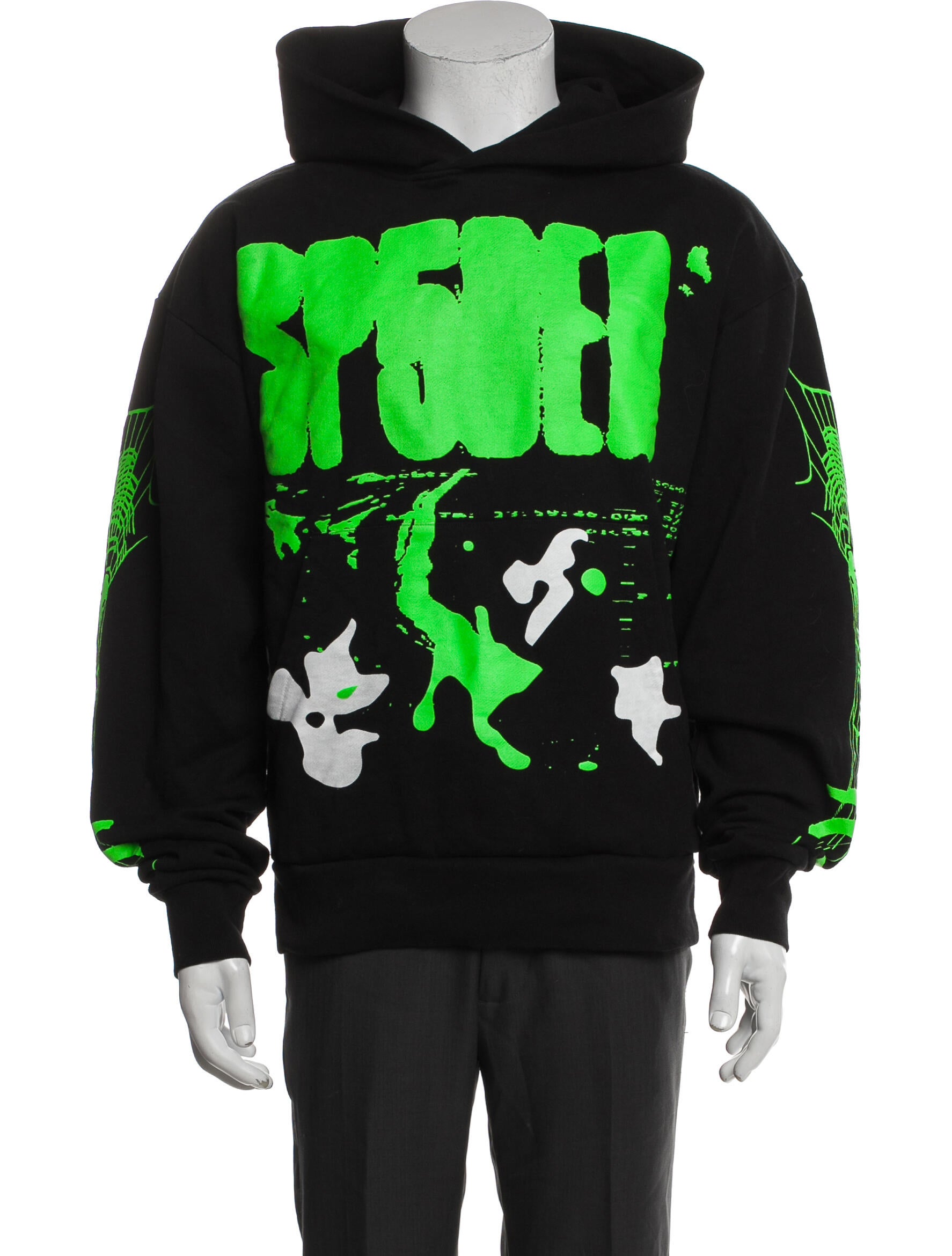 Sp5der Graphic Print Crew Neck Hoodie