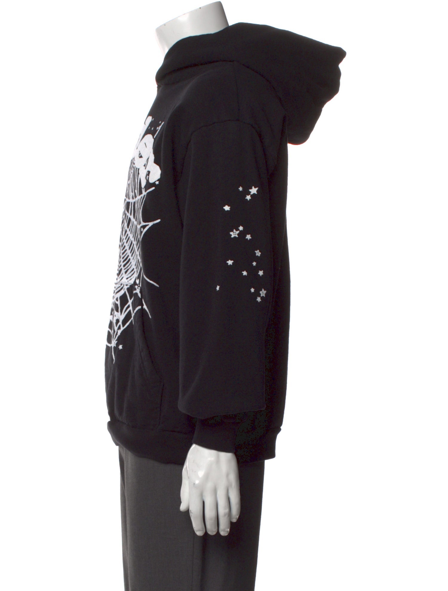 Sp5der Graphic Print Crew Neck Hoodie