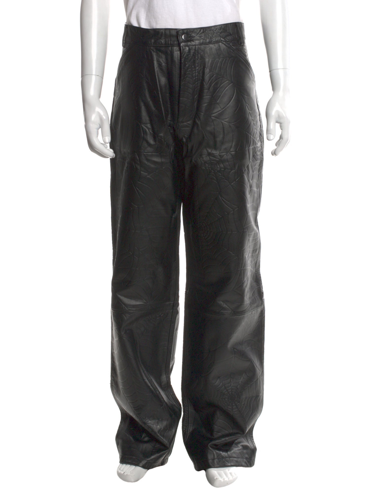 Sp5der Calf Leather Pants