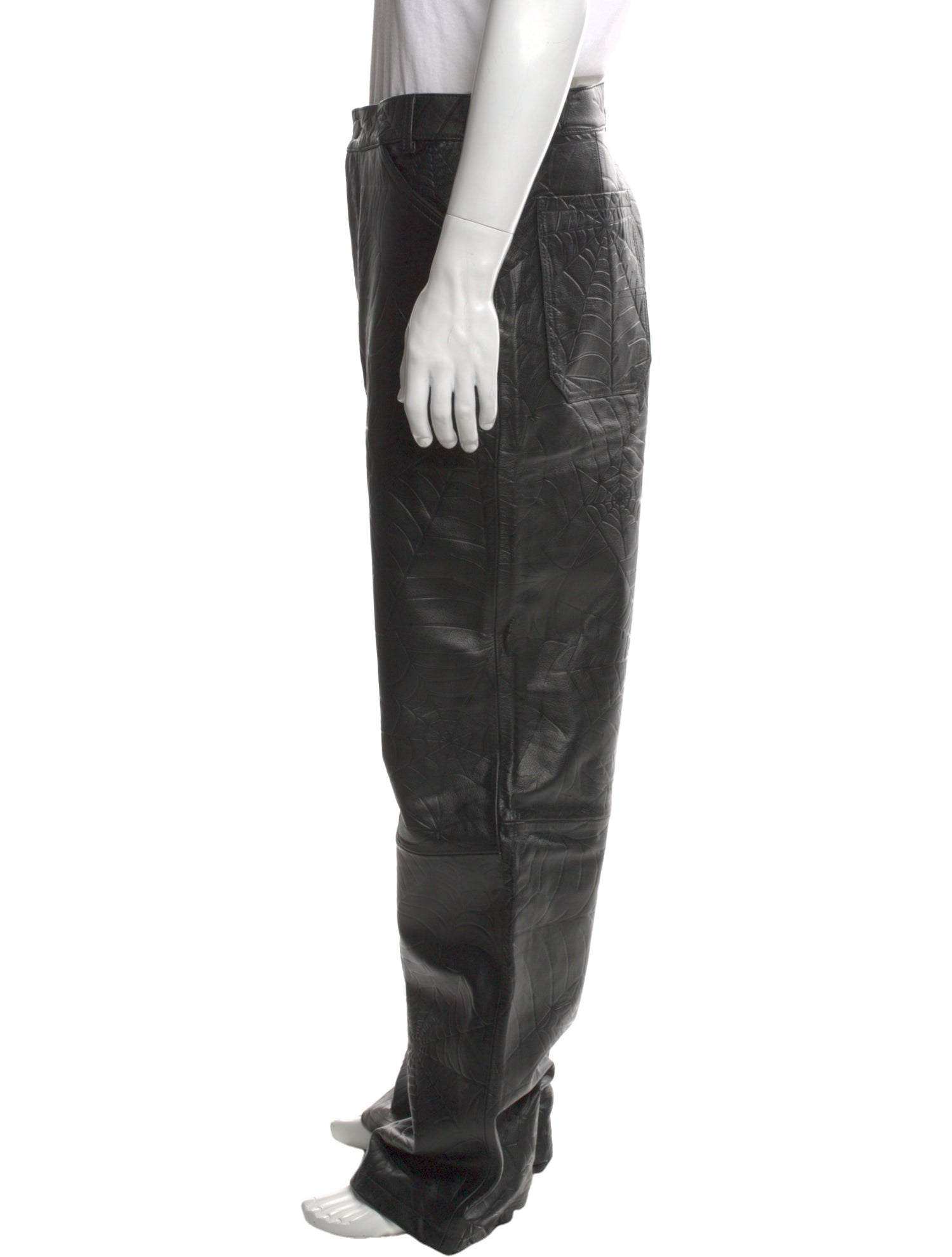 Sp5der Calf Leather Pants