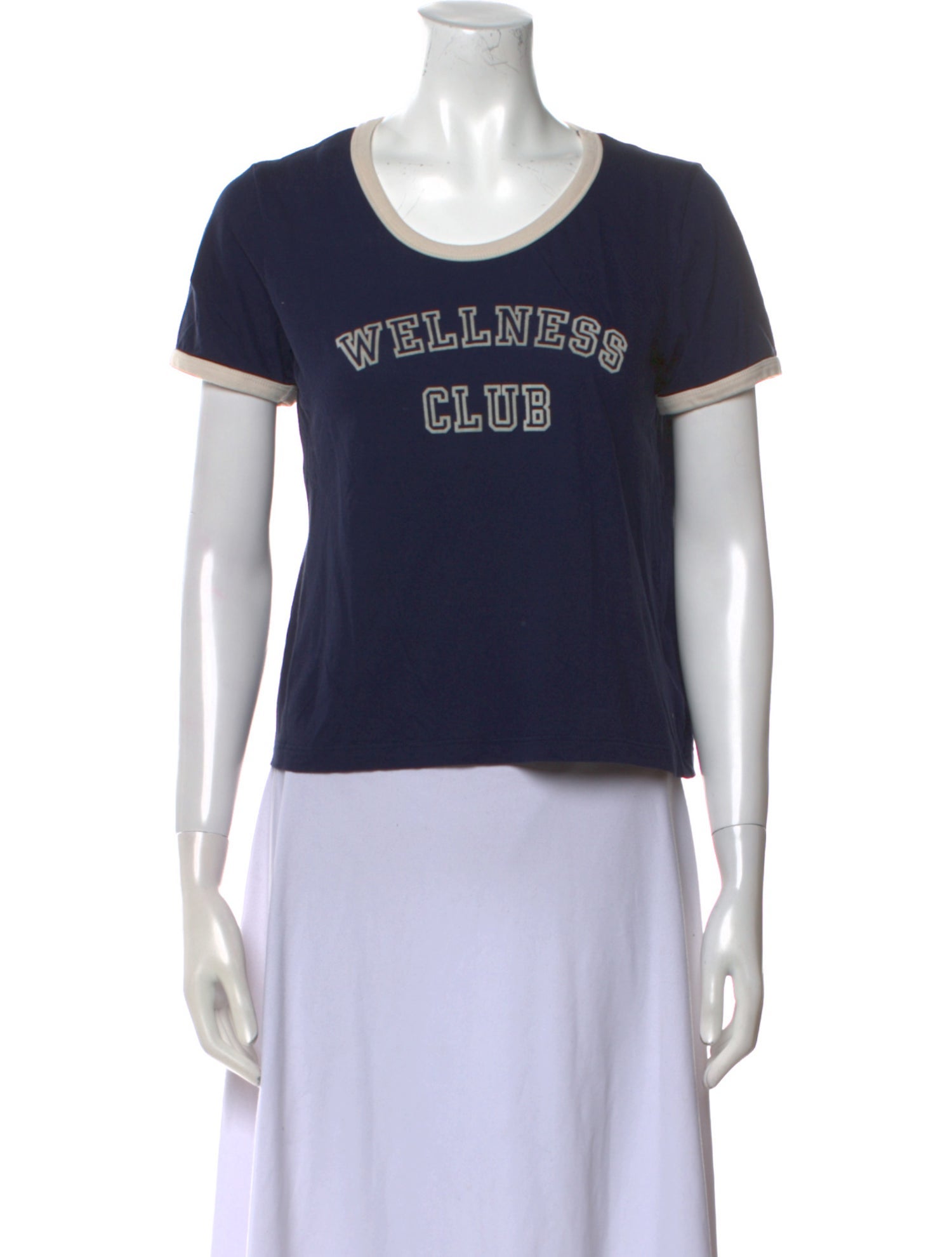 Sporty & Rich Graphic Print Scoop Neck T-Shirt