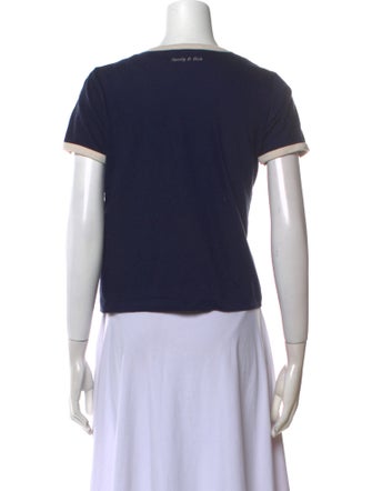 Sporty & Rich Graphic Print Scoop Neck T-Shirt