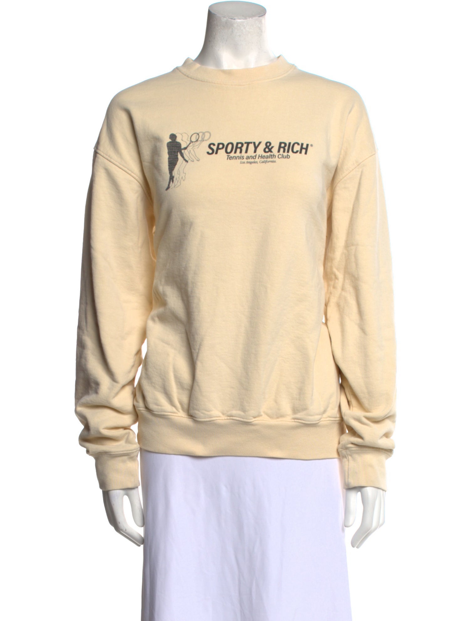 Sporty & Rich Graphic Print Crew Neck Sweatshirt