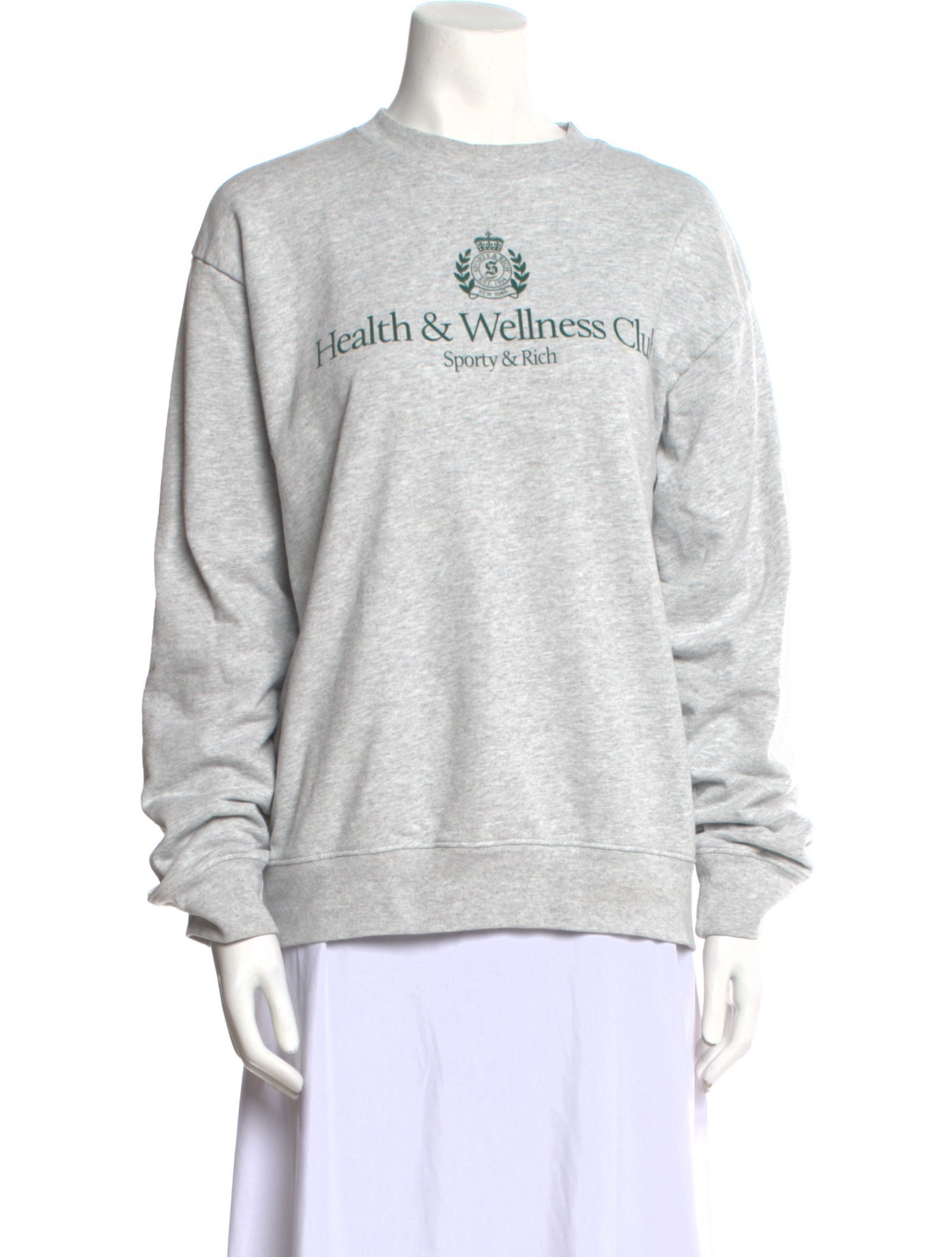 Sporty & Rich Graphic Print Crew Neck Sweatshirt