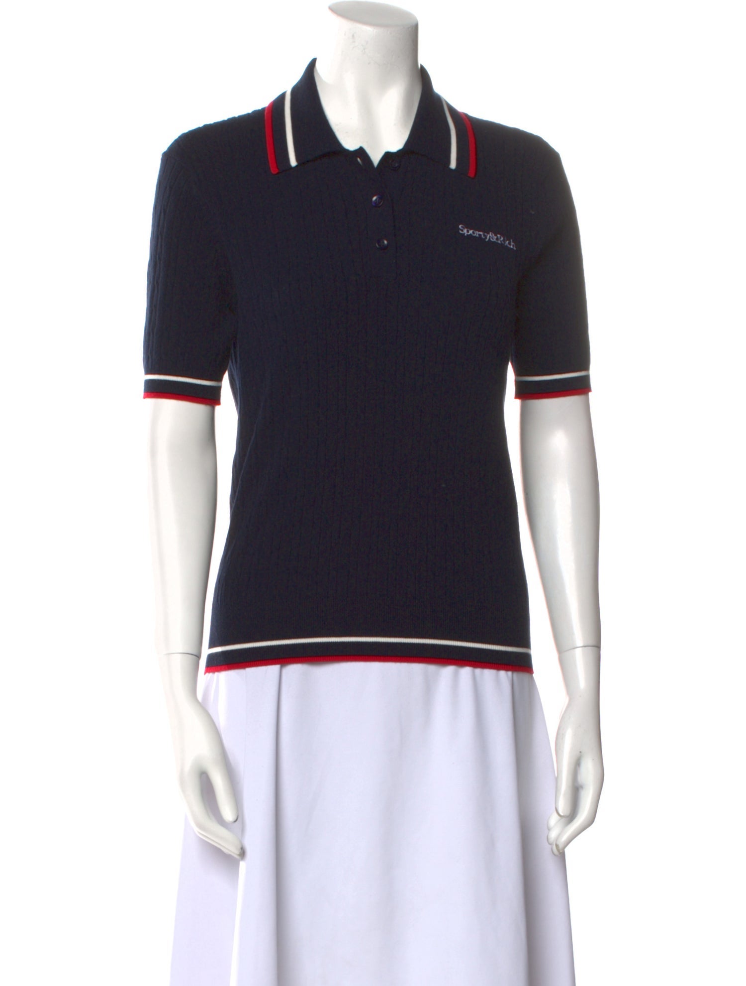 Sporty & Rich Short Sleeve Polo