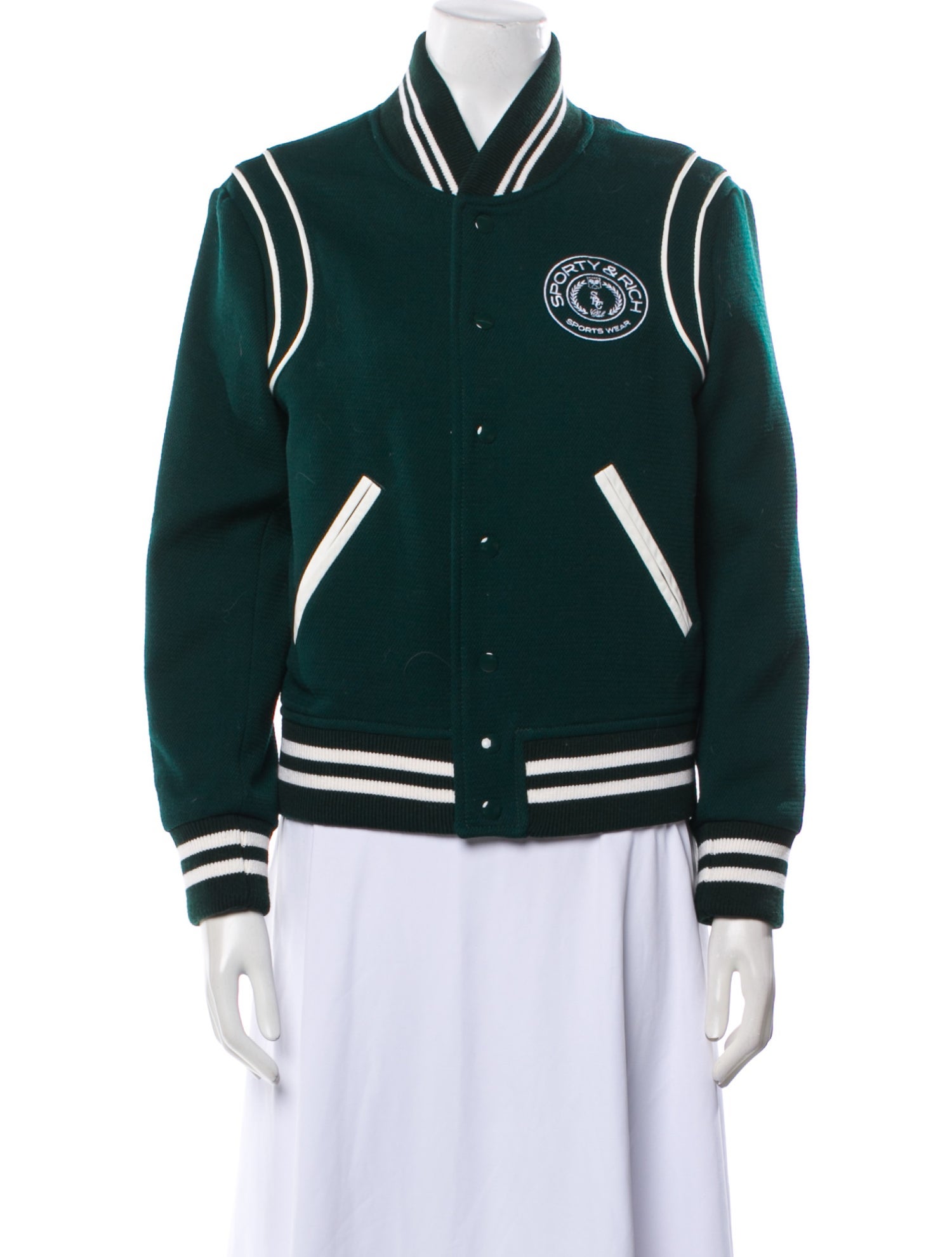 Sporty & Rich Virgin Wool Striped Evening Jacket