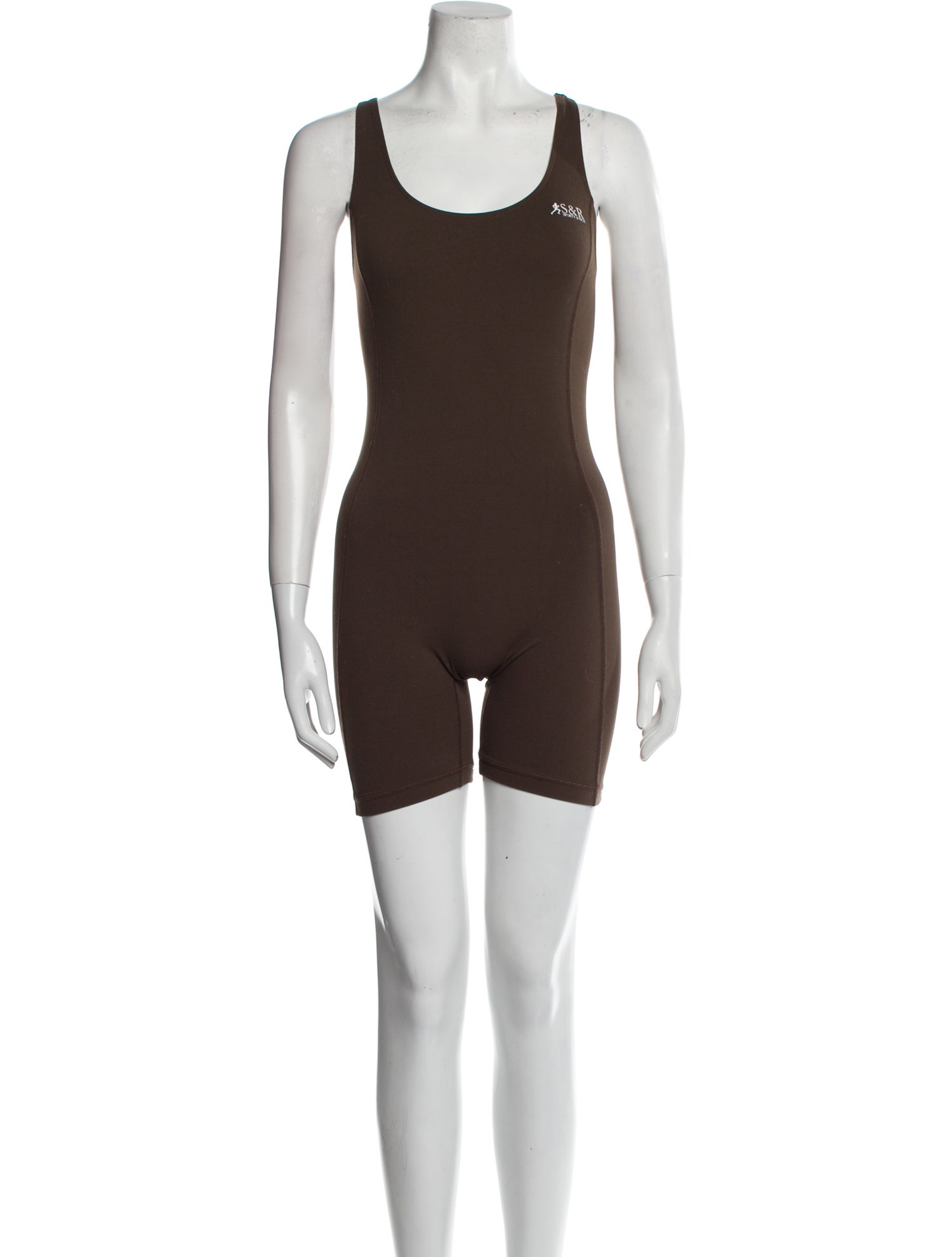 Sporty & Rich Nylon Scoop Neck Romper
