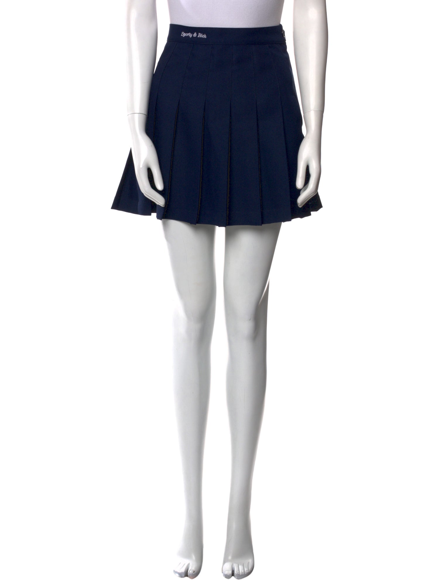 Sporty & Rich Pleated Accents Mini Skirt