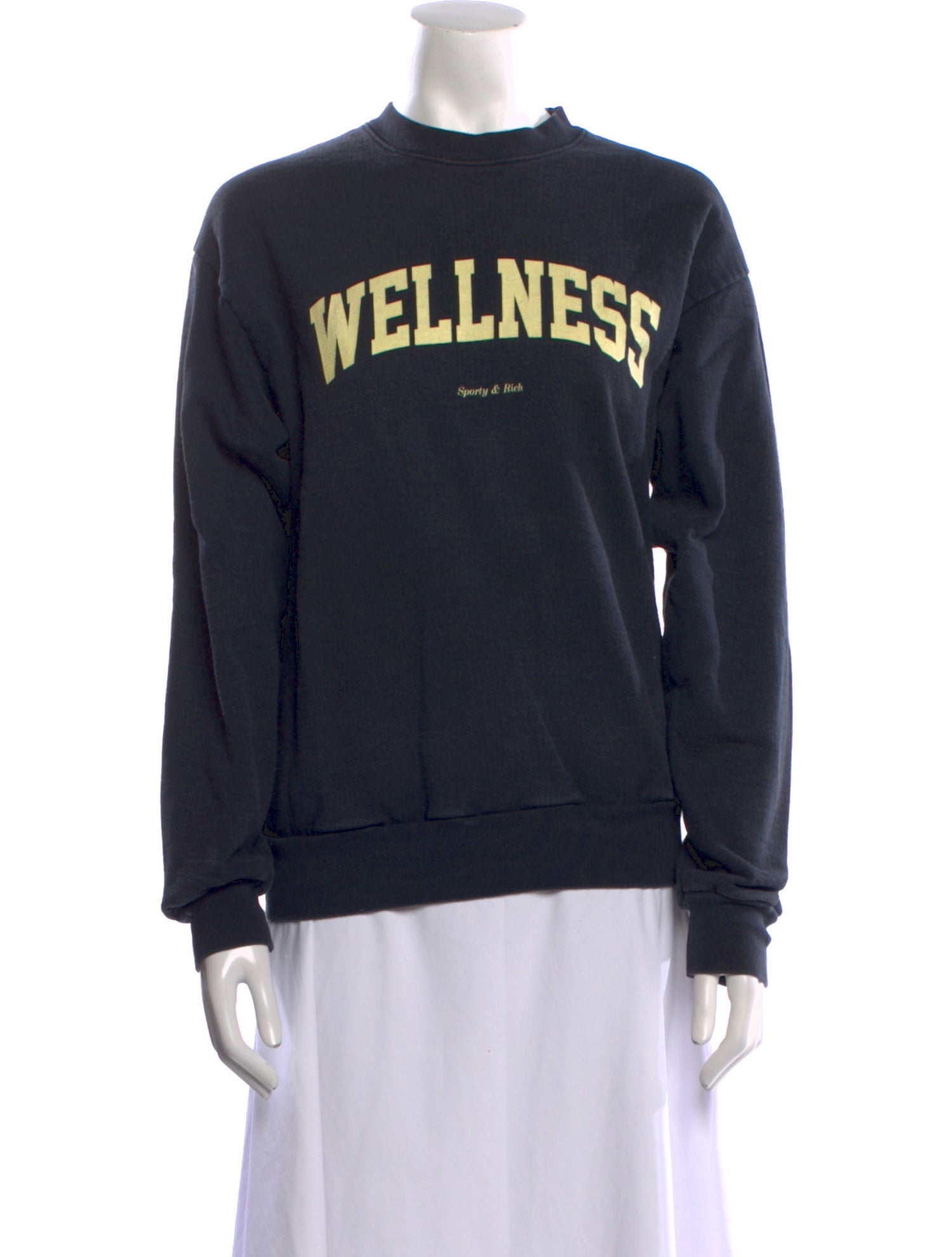 Sporty & Rich Graphic Print Crew Neck Sweatshirt