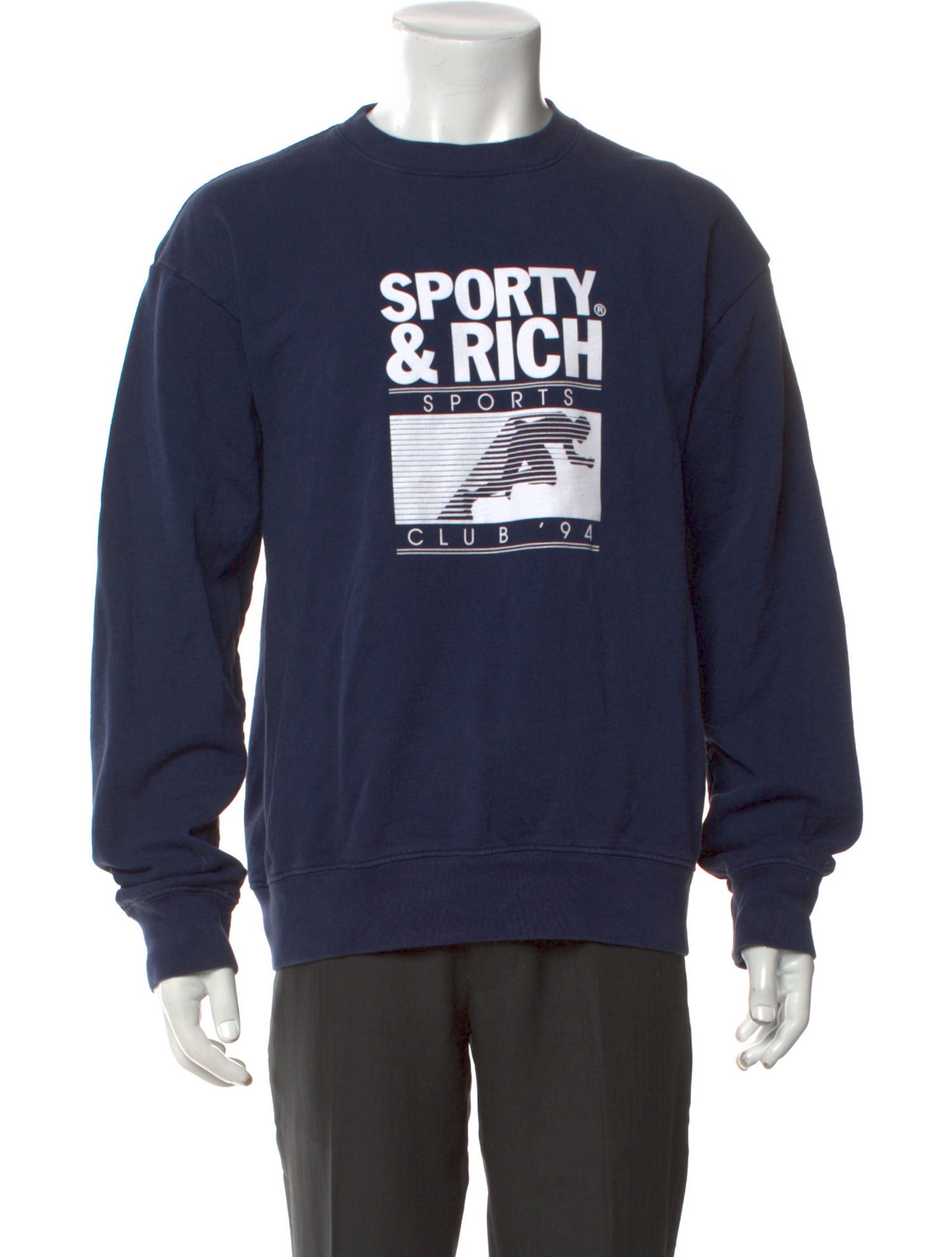 Sporty & Rich Graphic Print Crew Neck Sweatshirt