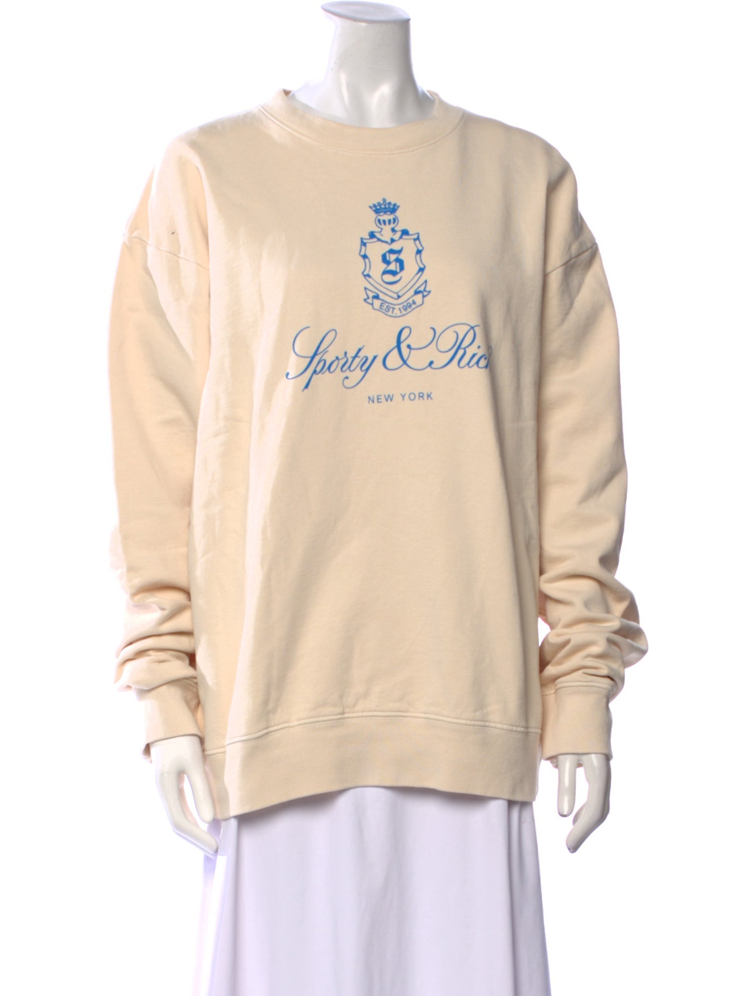 Sporty & Rich Graphic Print Crew Neck Sweatshirt