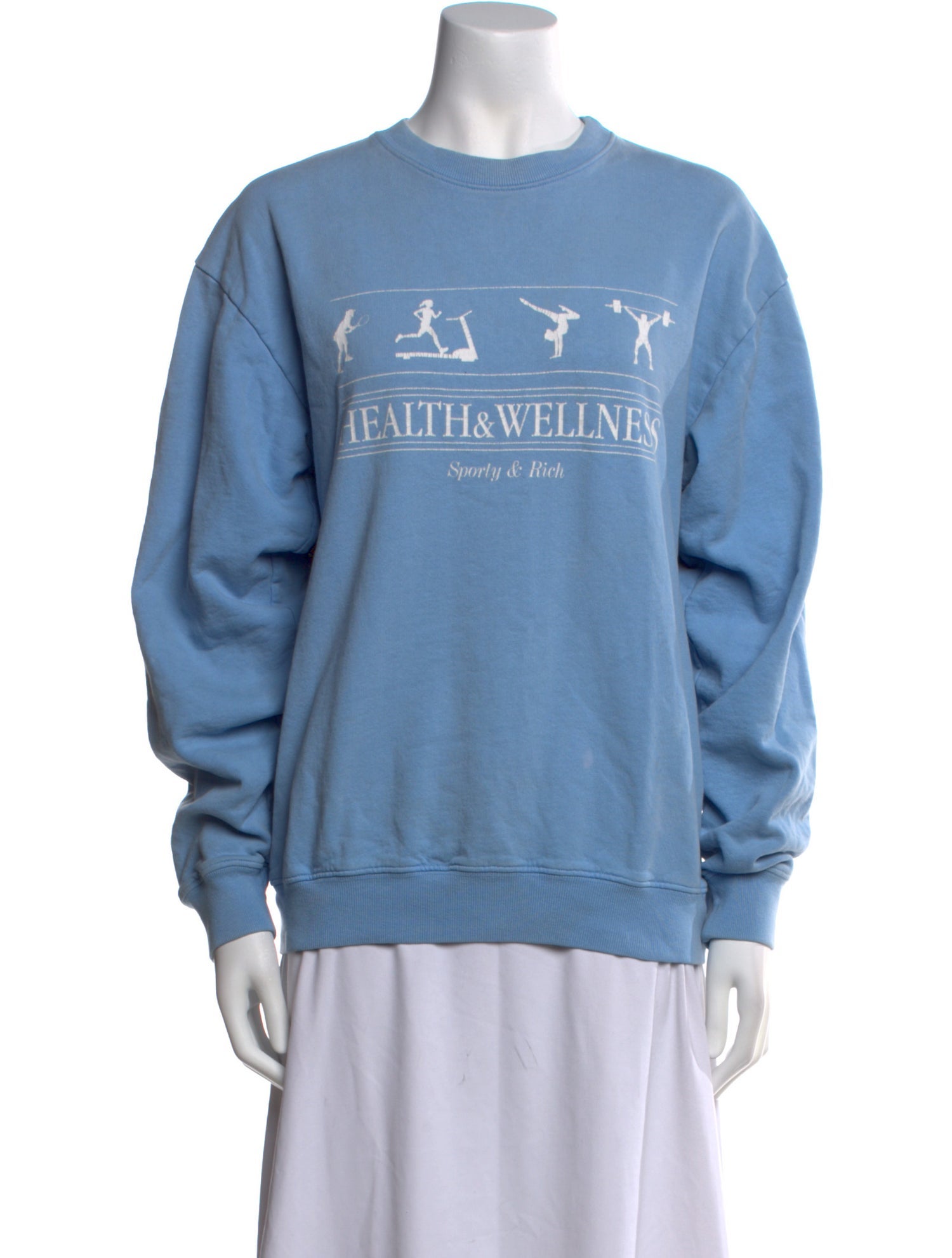 Sporty & Rich Graphic Print Crew Neck Sweatshirt