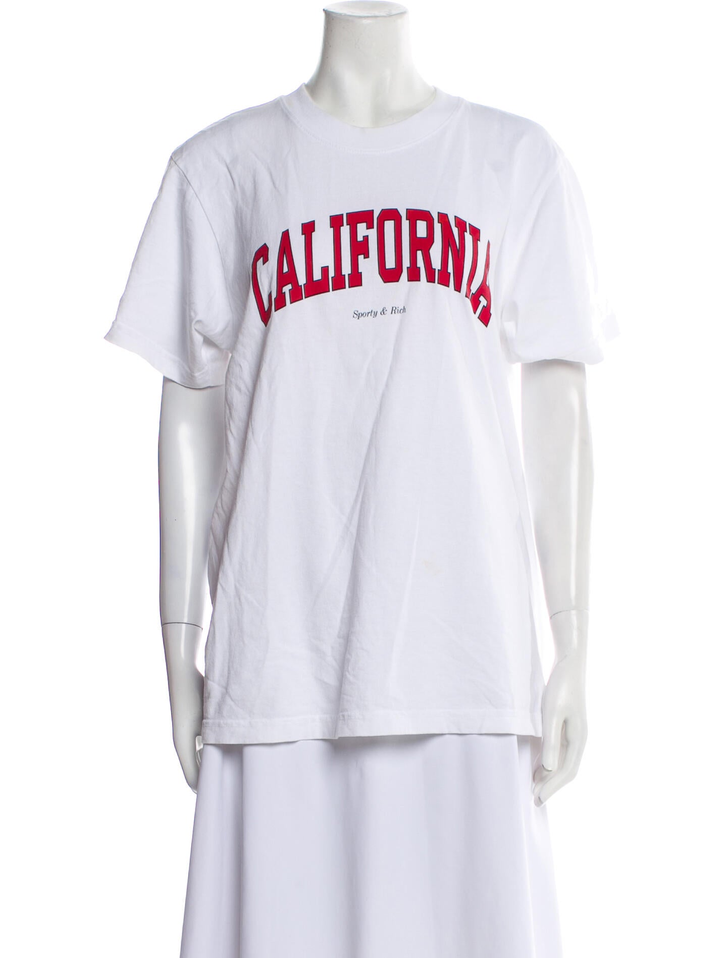 Sporty & Rich Graphic Print Crew Neck T-Shirt