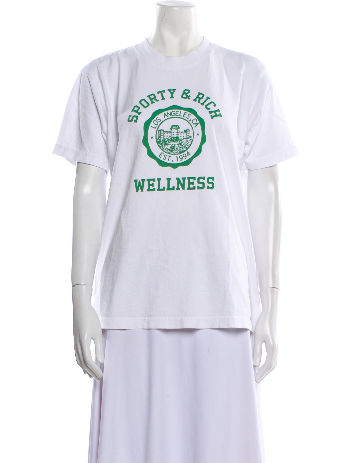 Sporty & Rich Graphic Print Crew Neck T-Shirt