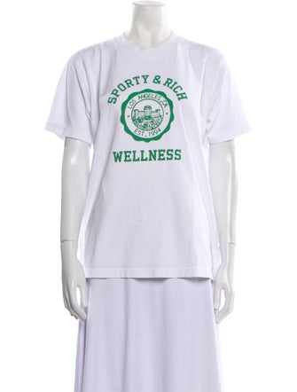 Sporty & Rich Graphic Print Crew Neck T-Shirt