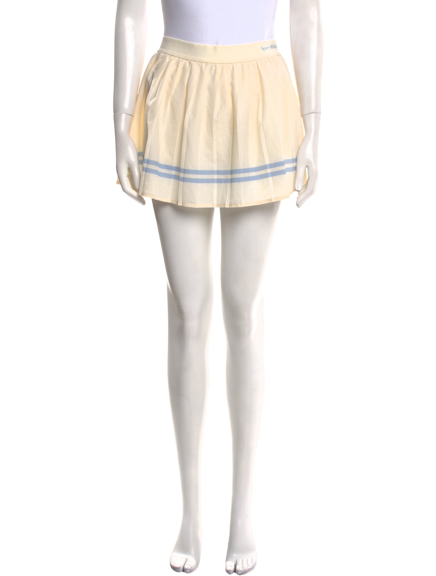 Sporty & Rich Pleated Accents Mini Skirt