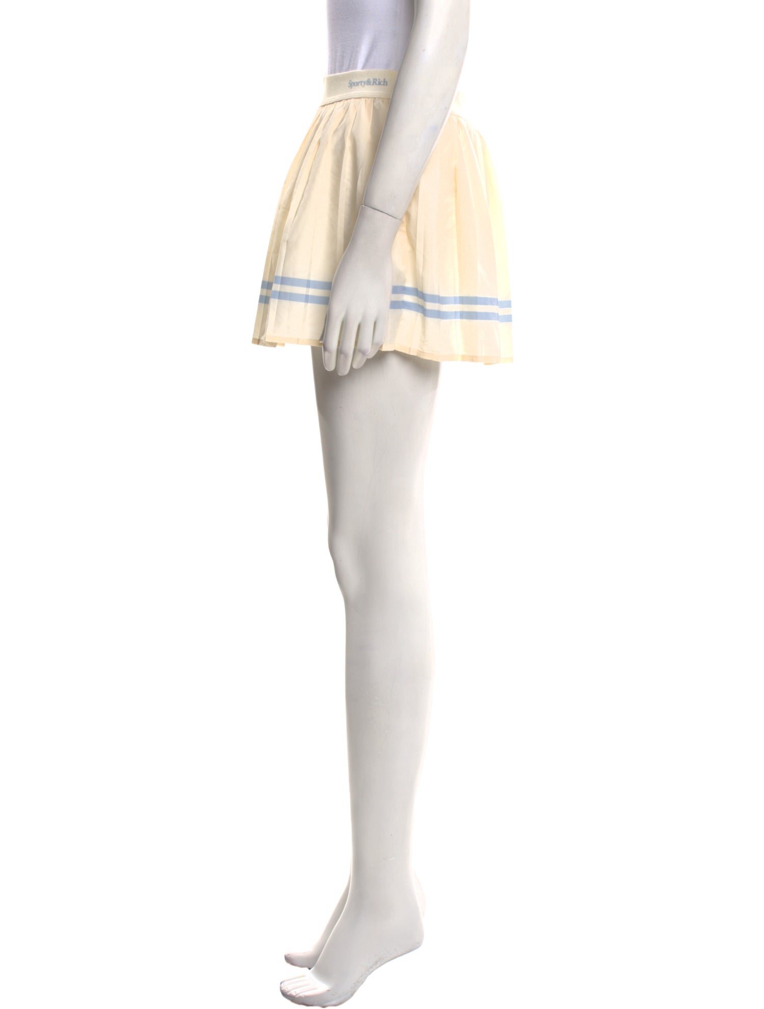 Sporty & Rich Pleated Accents Mini Skirt