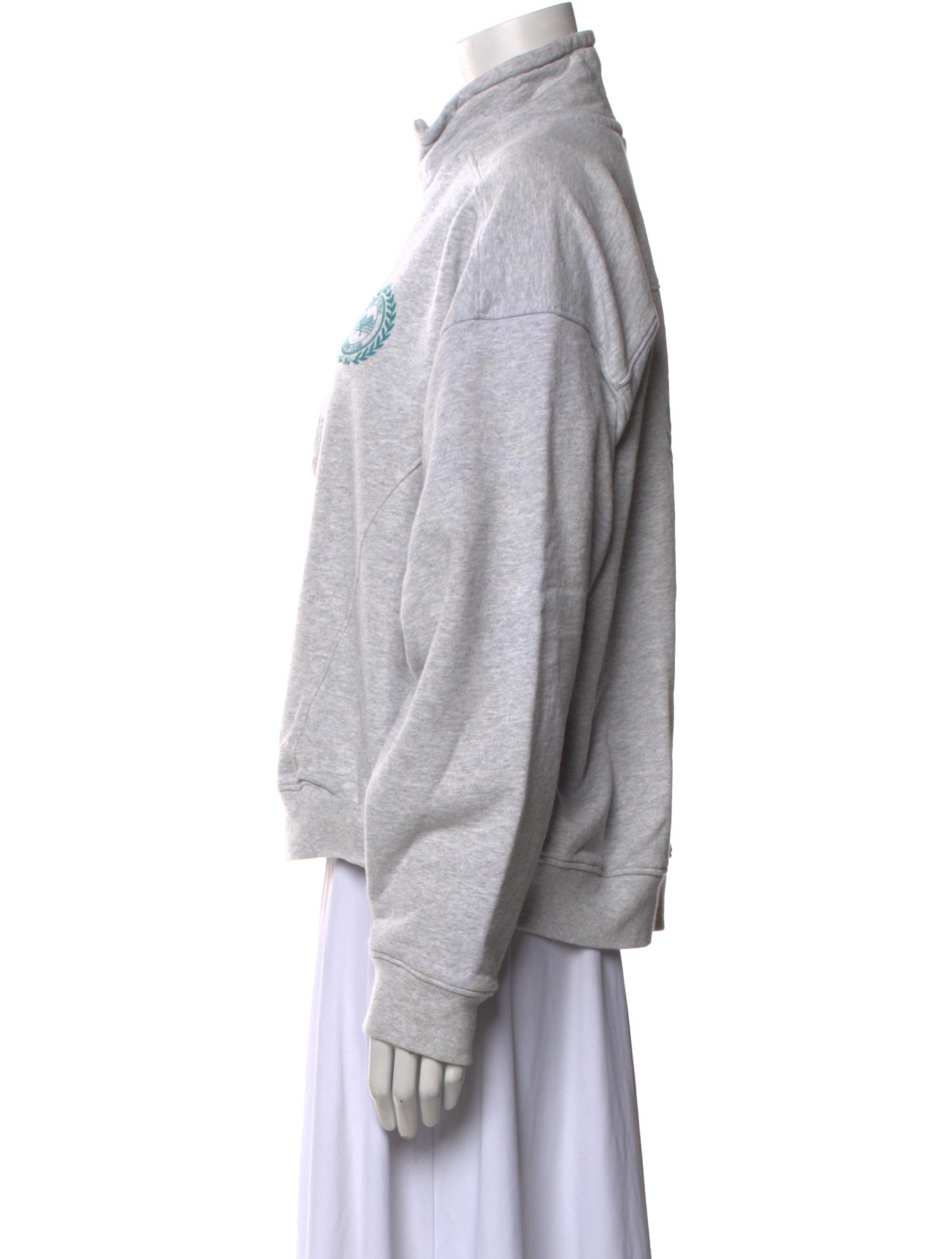 Sporty & Rich Mock Neck Long Sleeve Sweatshirt