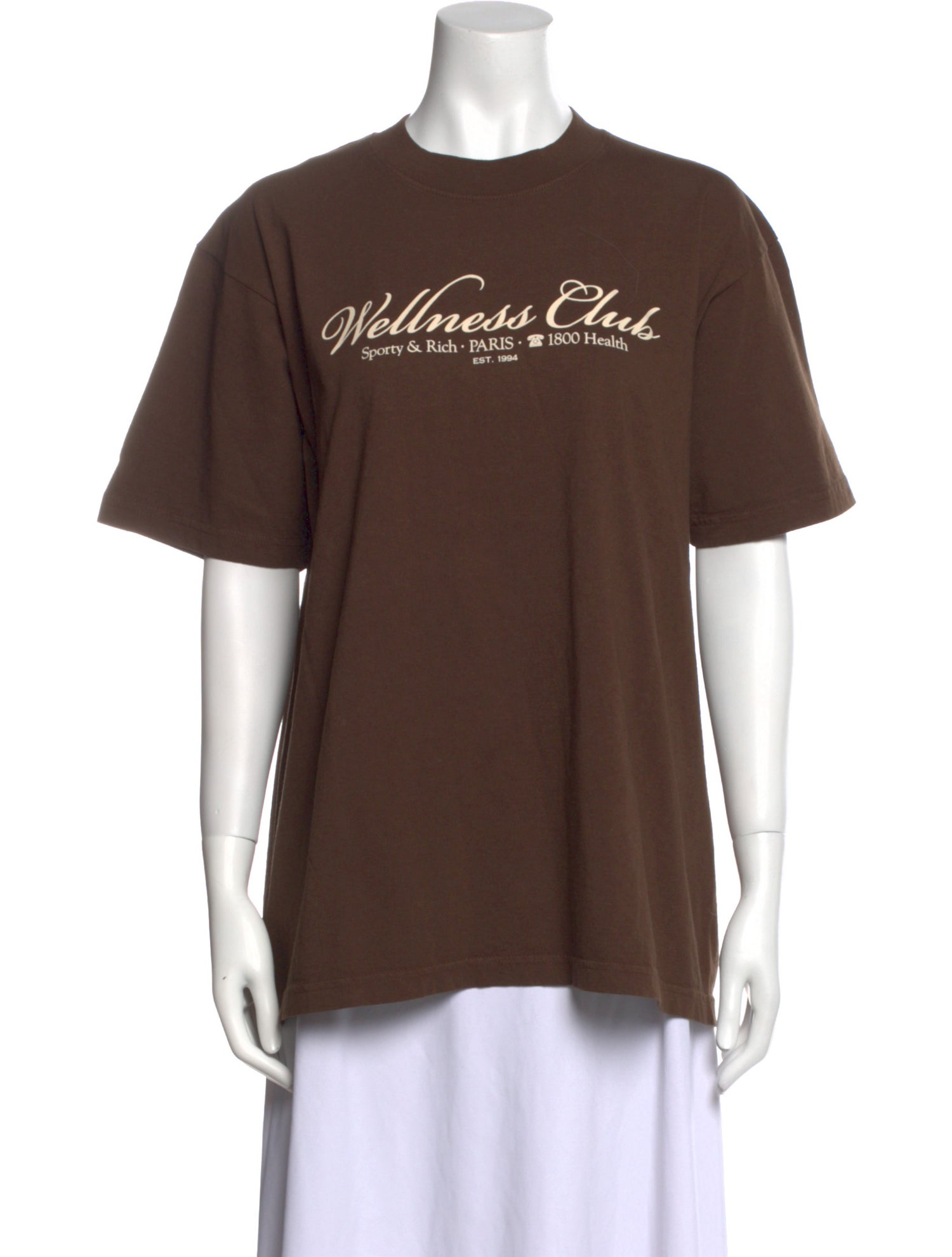 Sporty & Rich Graphic Print Crew Neck T-Shirt