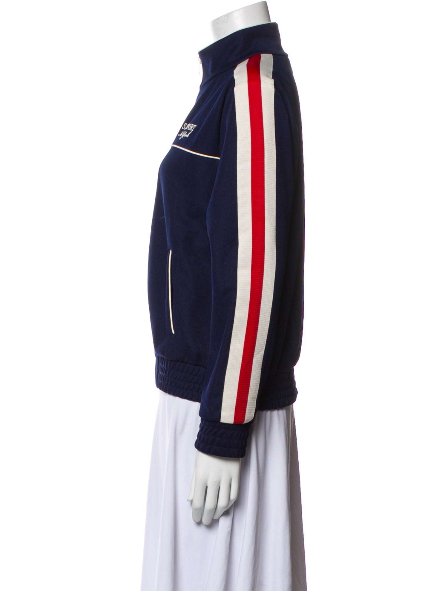 Sporty & Rich Graphic Print Biker Jacket