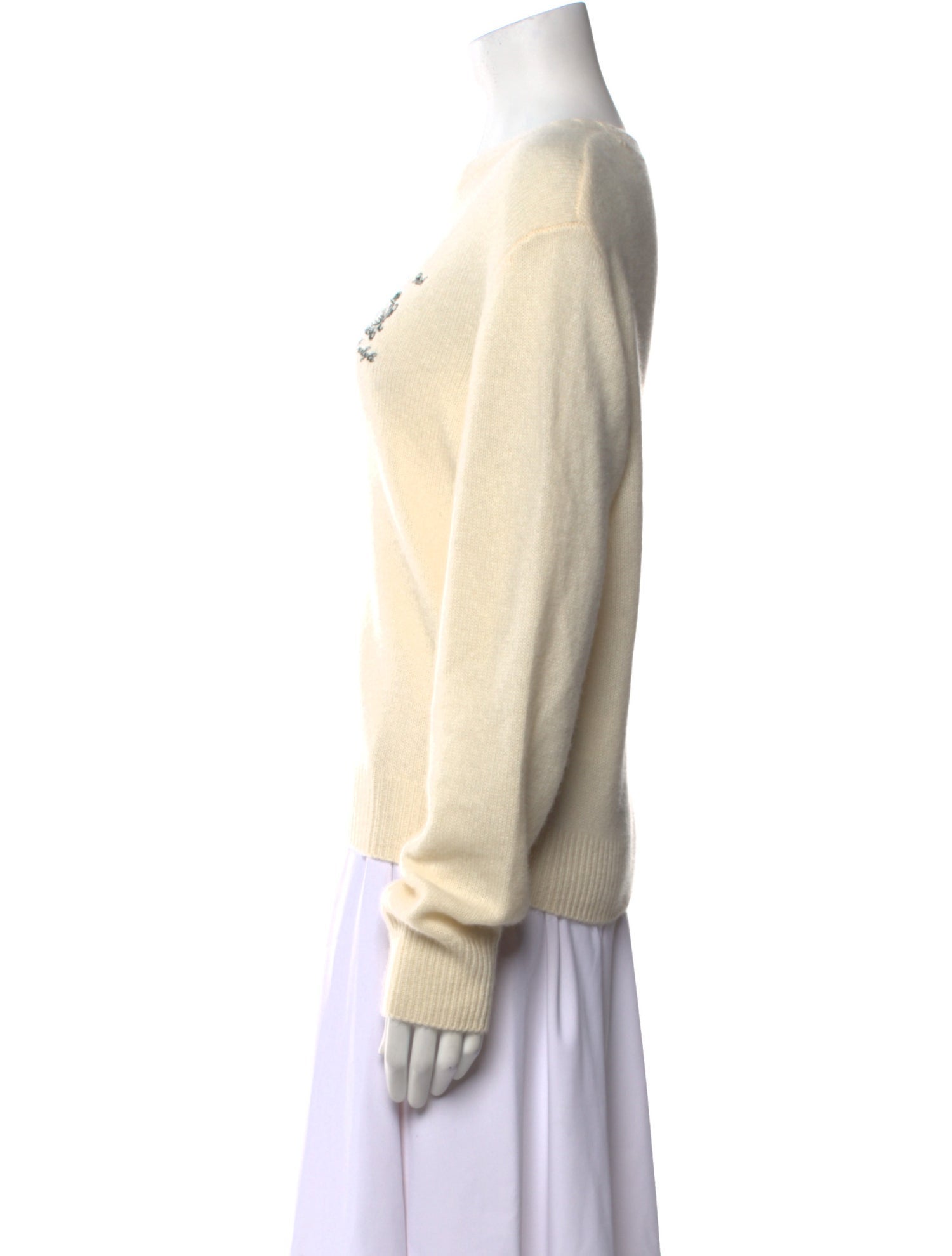Sporty & Rich Cashmere Crew Neck Sweater
