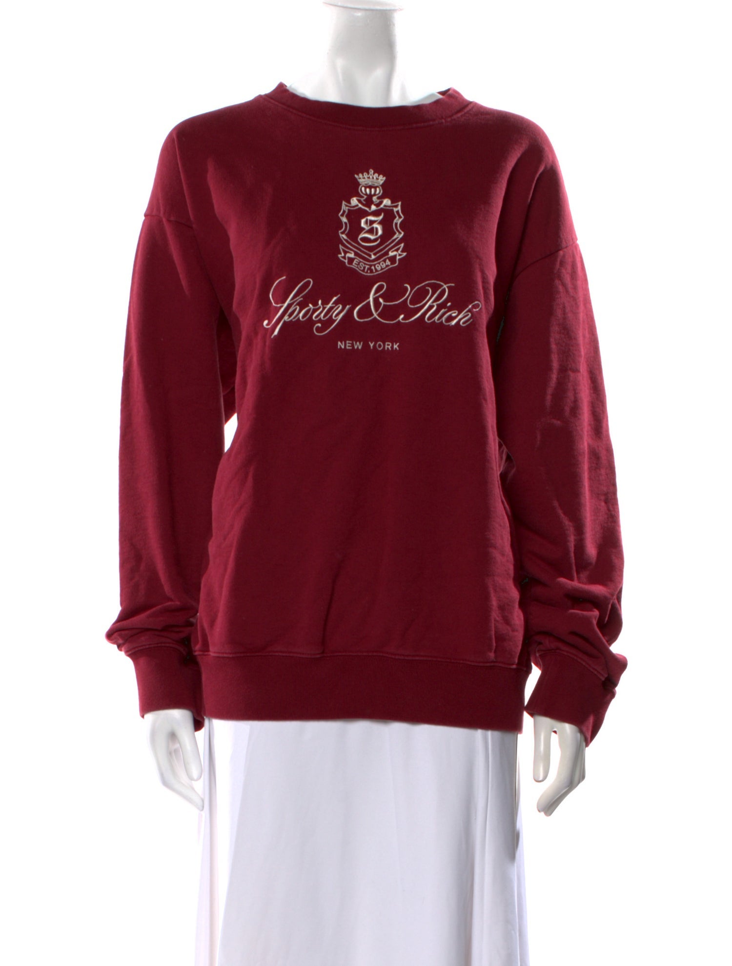 Sporty & Rich Graphic Print Crew Neck Sweatshirt