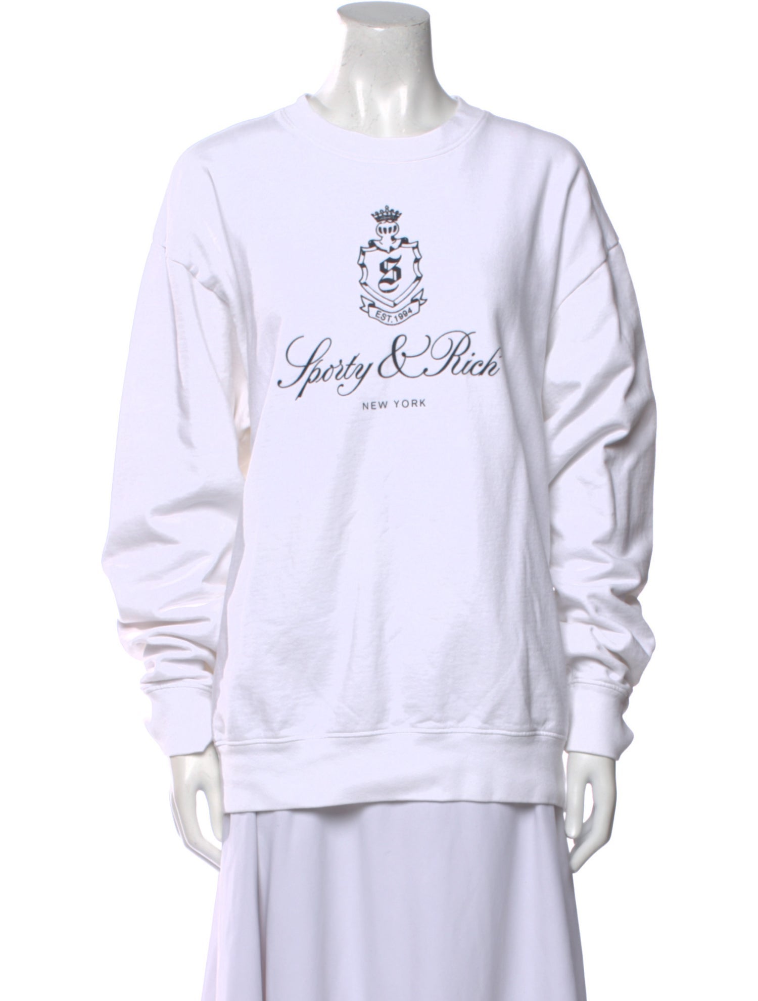 Sporty & Rich Graphic Print Crew Neck Sweatshirt