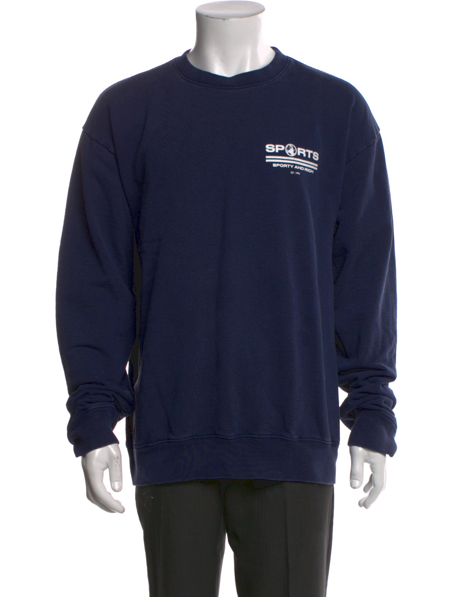 Sporty & Rich Graphic Print Crew Neck Sweatshirt