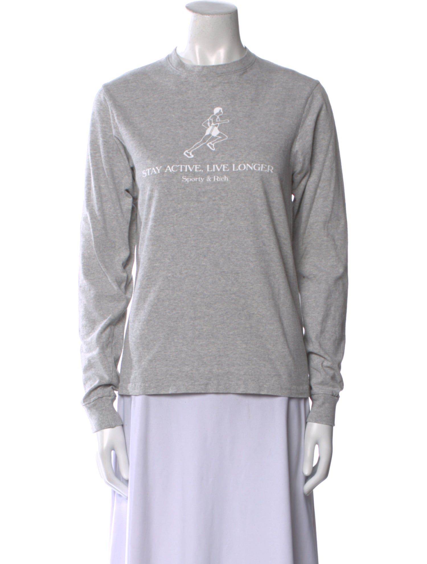 Sporty & Rich Crew Neck Long Sleeve Sweatshirt