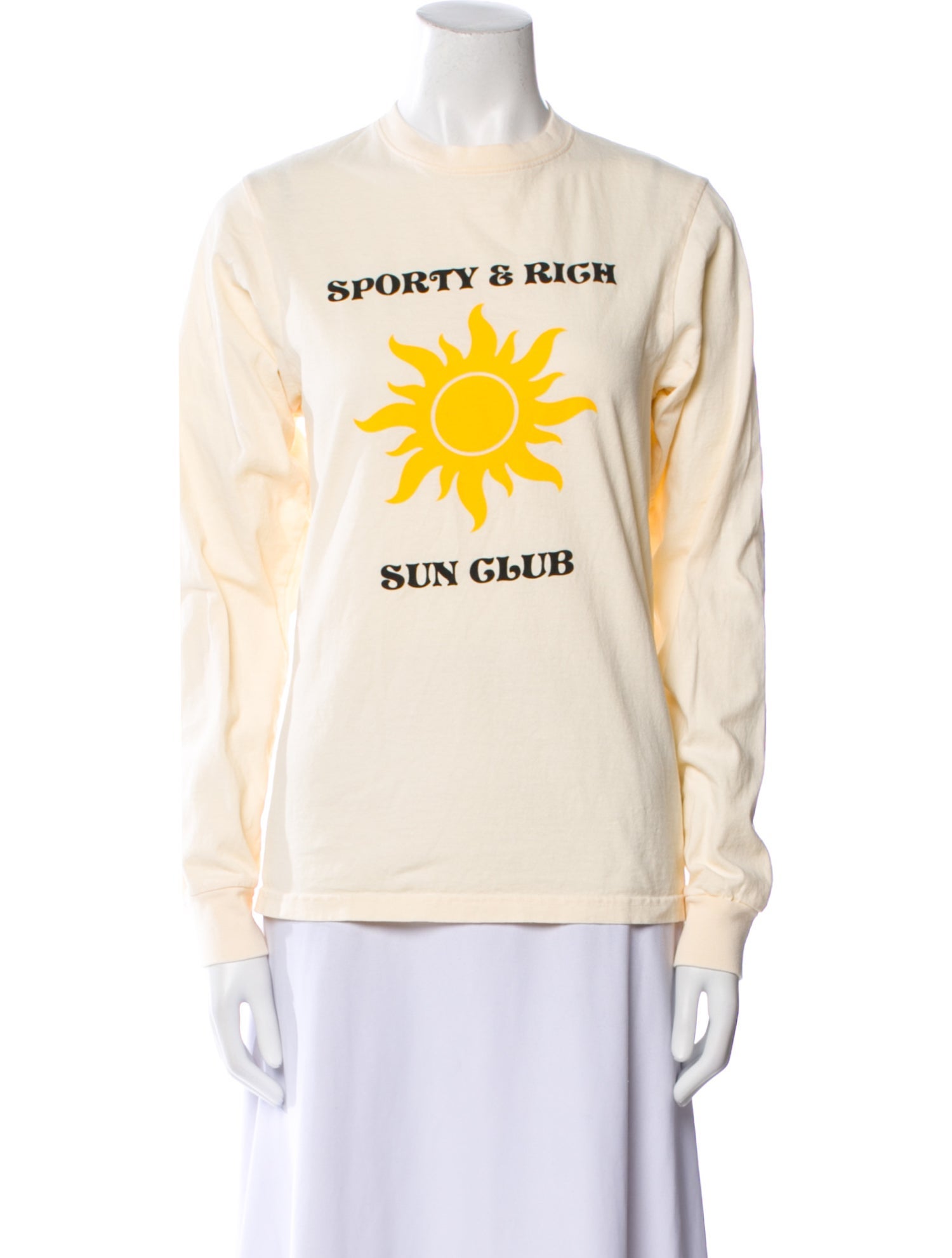 Sporty & Rich Graphic Print Crew Neck Sweatshirt