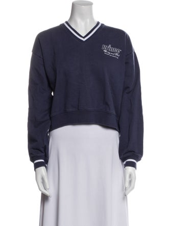 Sporty & Rich Graphic Print Embroidered Accent Lounge Set