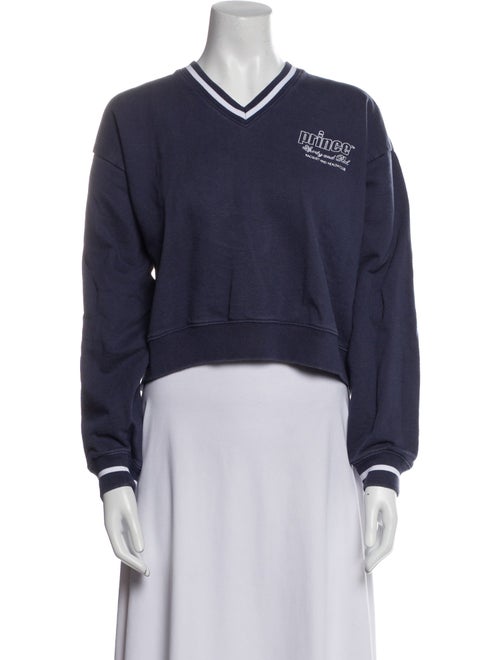 Sporty & Rich Graphic Print Embroidered Accent Lounge Set