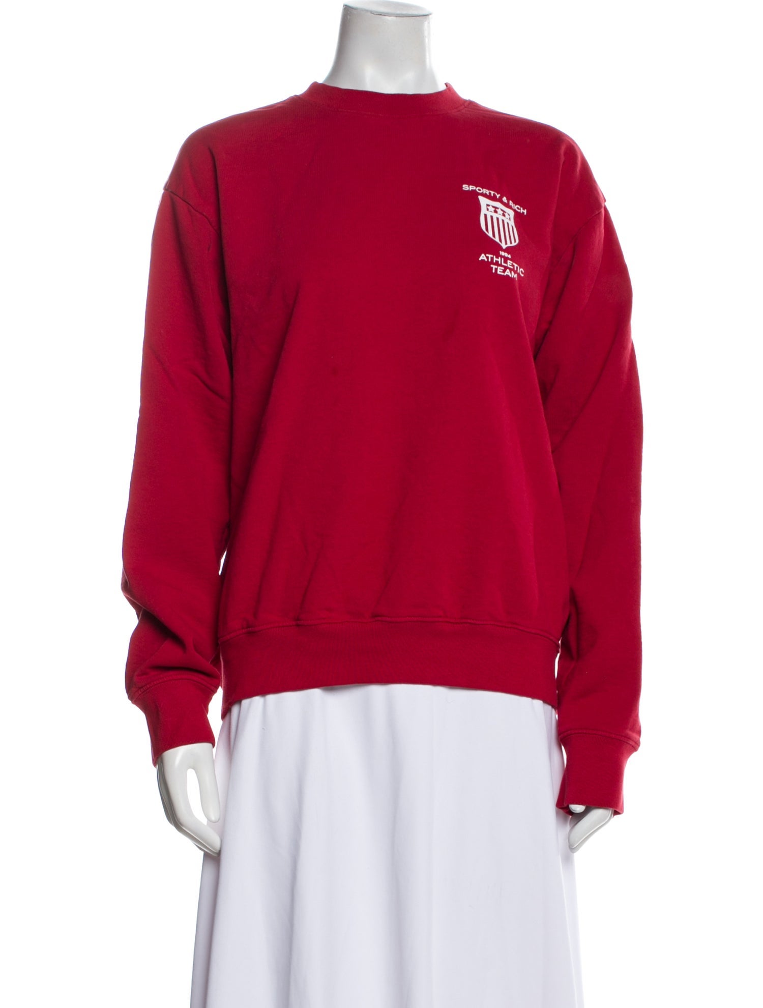 Sporty & Rich Graphic Print Crew Neck Sweatshirt