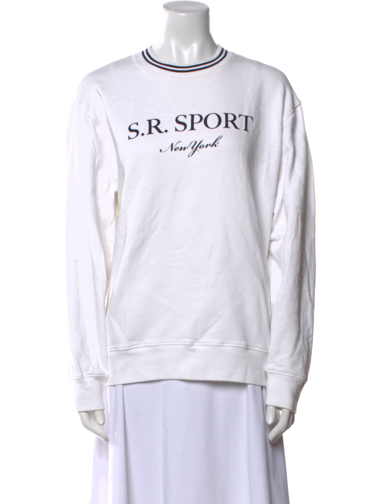 Sporty & Rich Graphic Print Crew Neck Sweatshirt