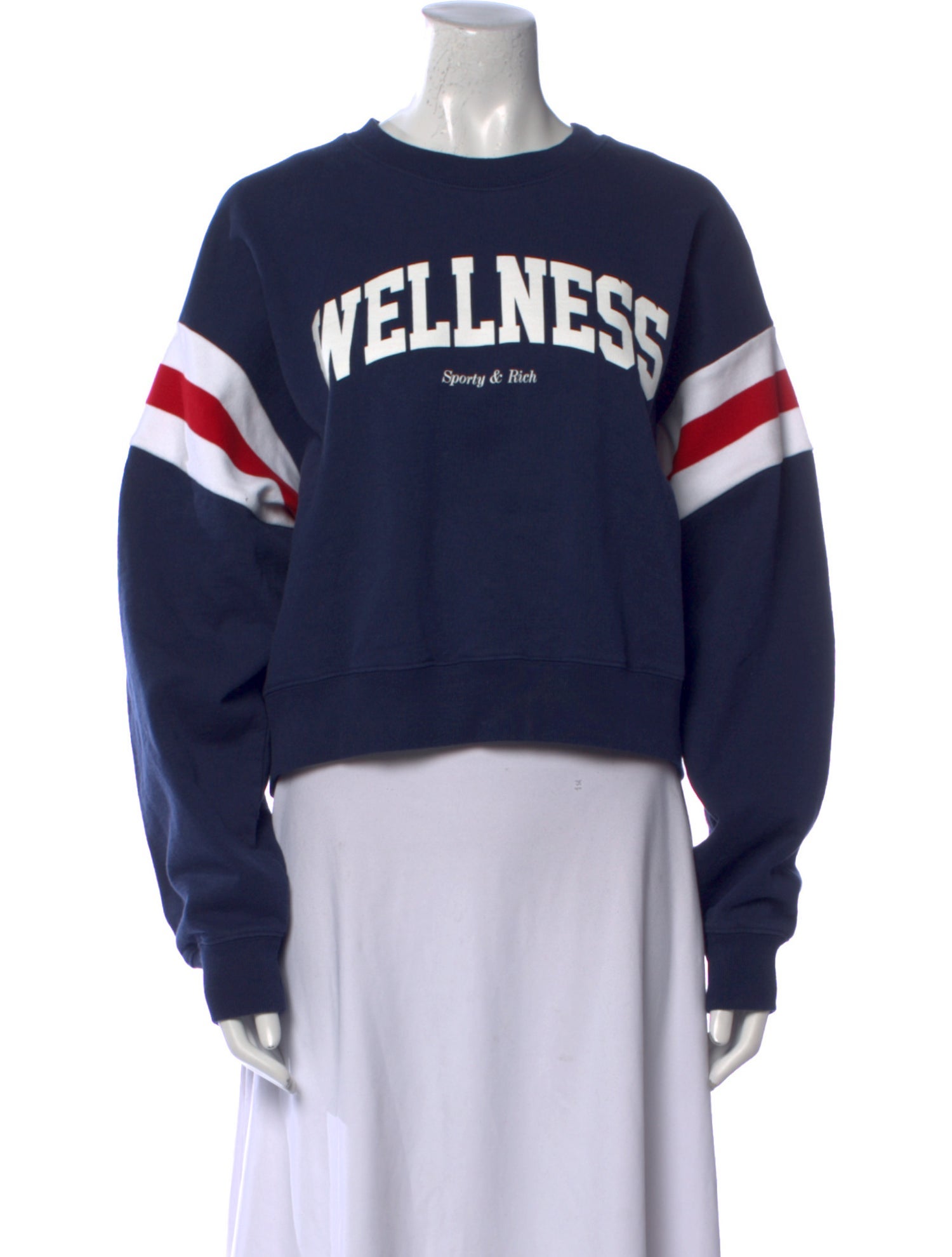 Sporty & Rich Graphic Print Crew Neck Sweatshirt