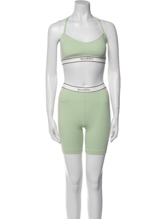 Sporty & Rich Nylon Graphic Print Short Set