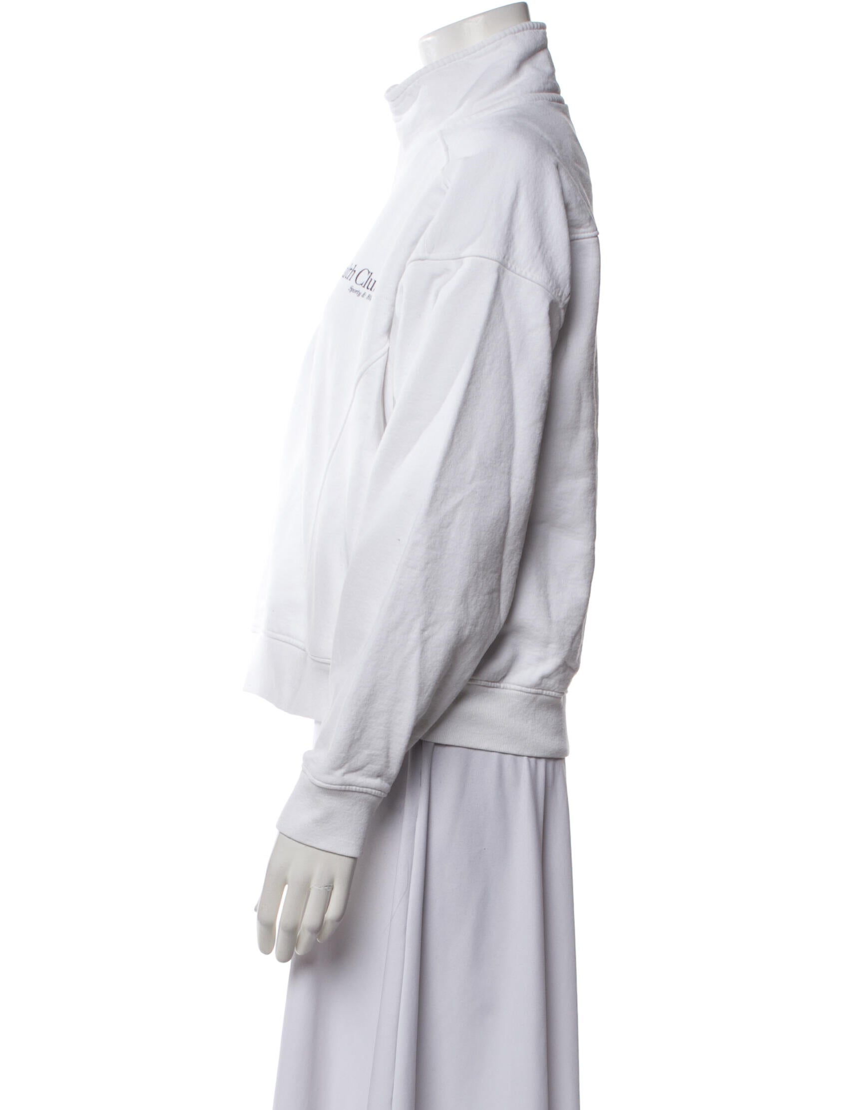 Sporty & Rich Mock Neck Long Sleeve Sweatshirt