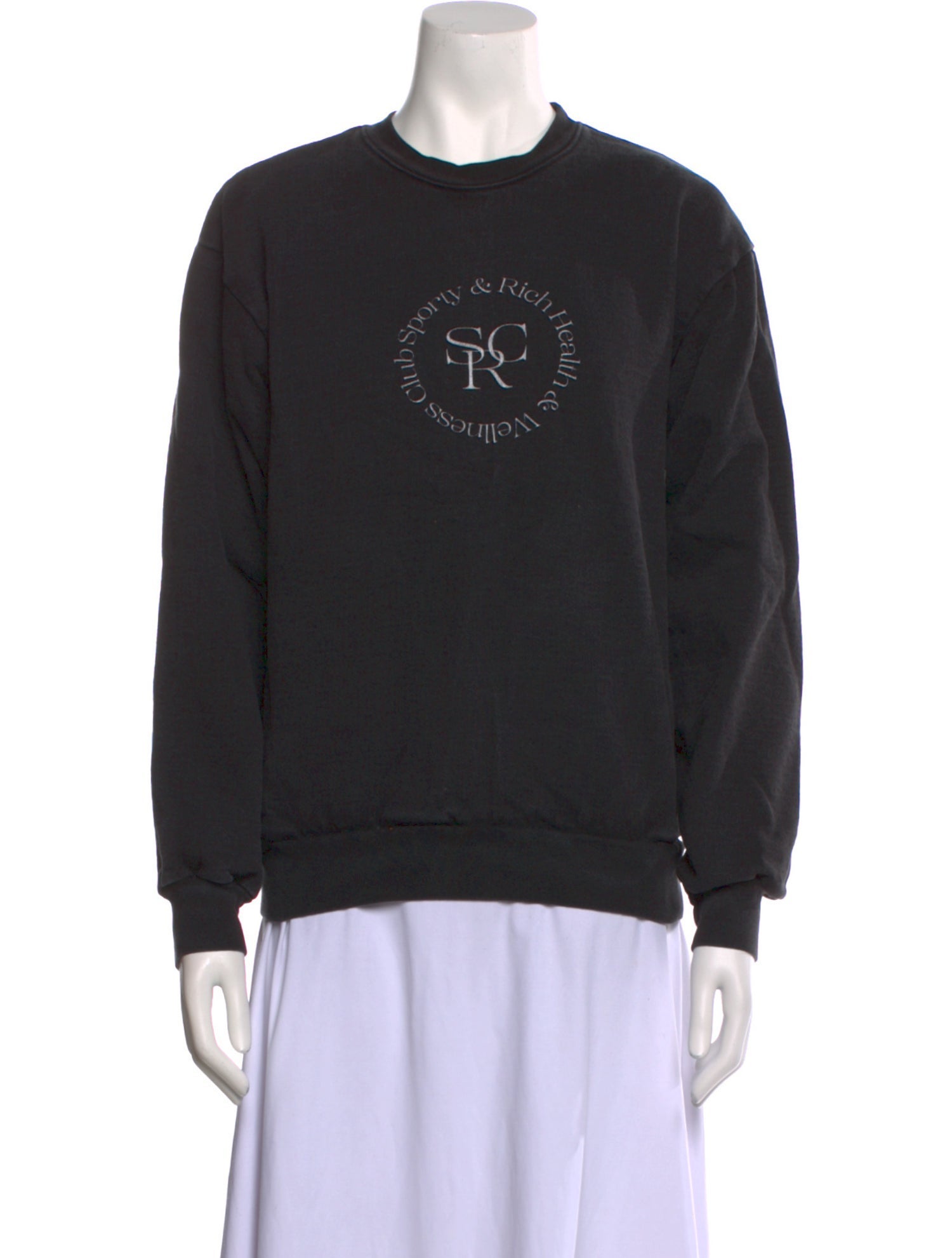 Sporty & Rich Graphic Print Crew Neck Sweatshirt