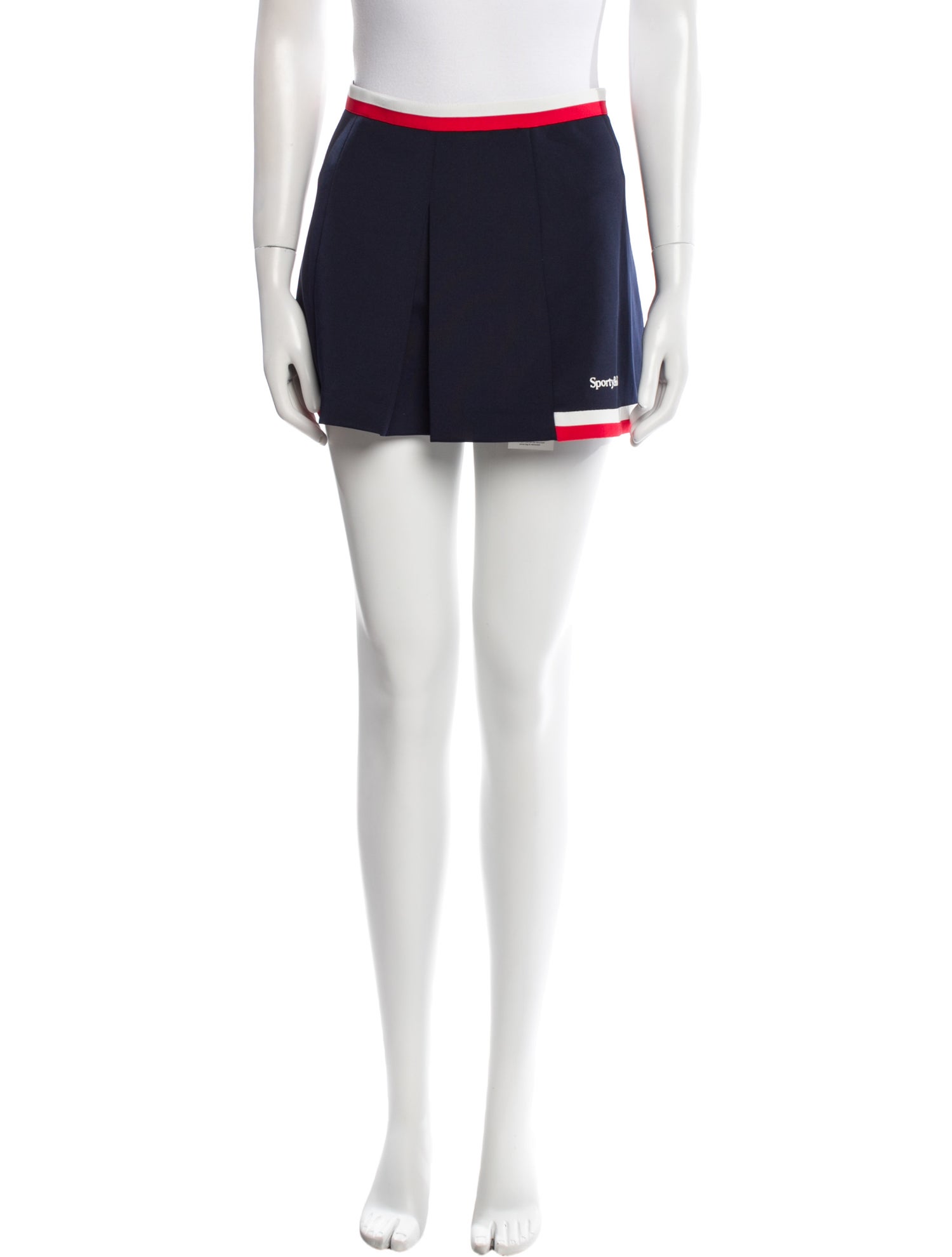 Sporty & Rich Pleated Accents Mini Skirt