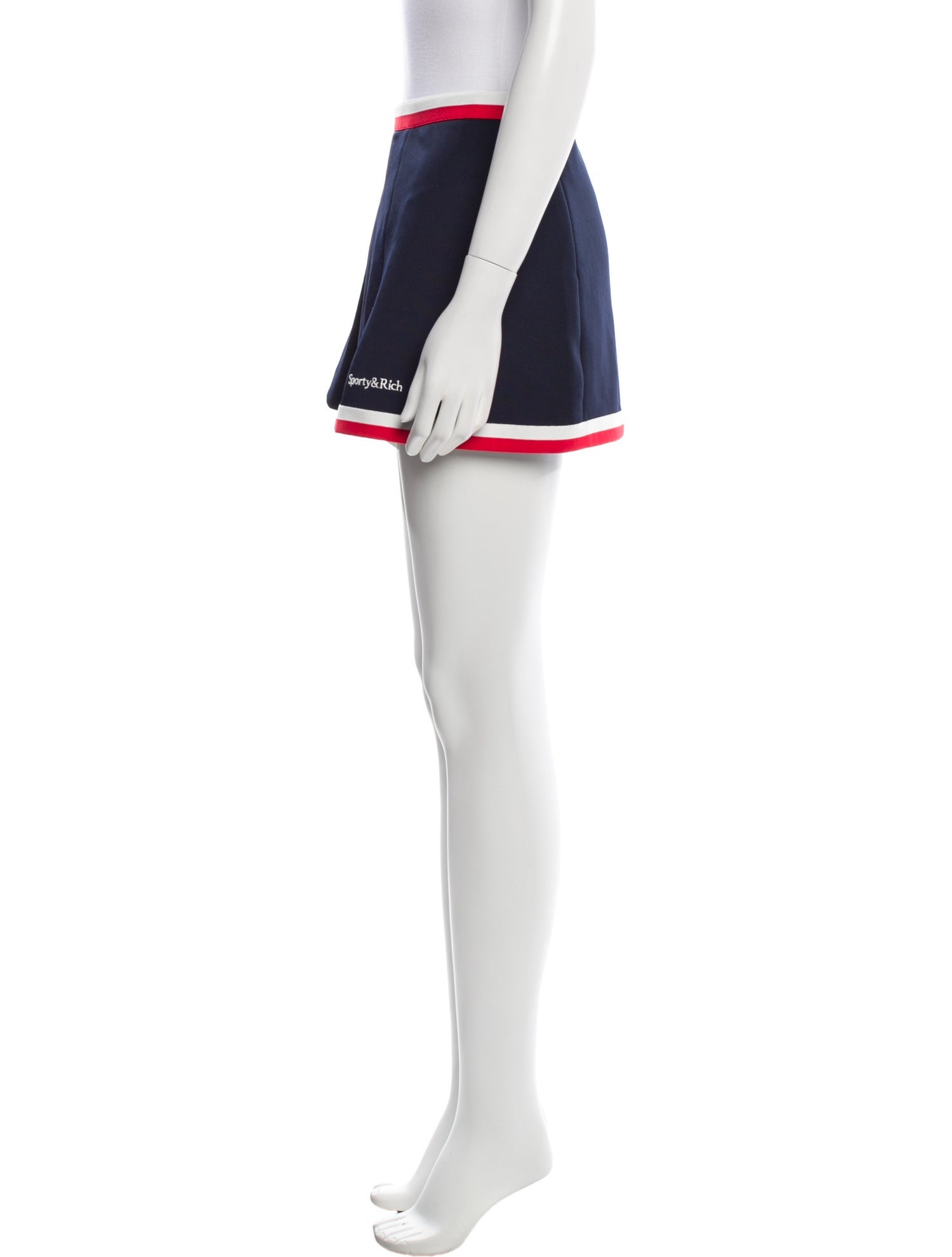 Sporty & Rich Pleated Accents Mini Skirt