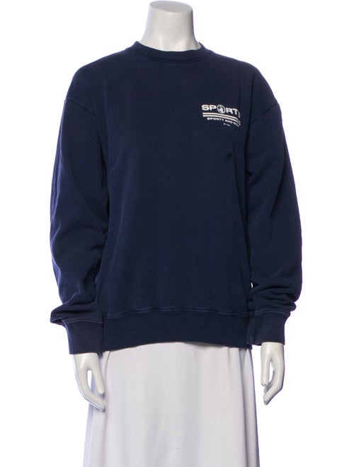 Sporty & Rich Graphic Print Crew Neck Sweatshirt