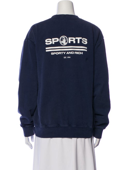 Sporty & Rich Graphic Print Crew Neck Sweatshirt