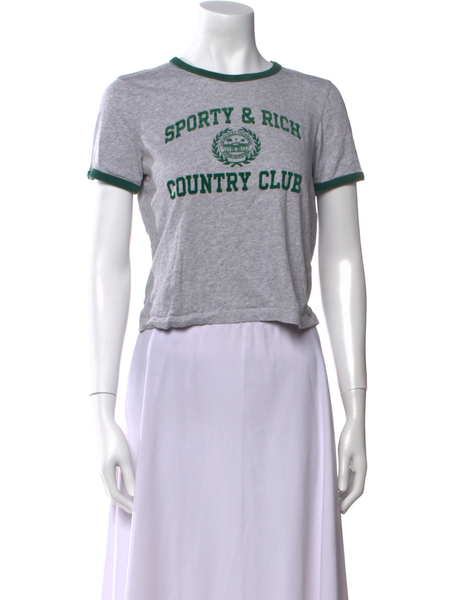 Sporty & Rich Graphic Print Crew Neck T-Shirt