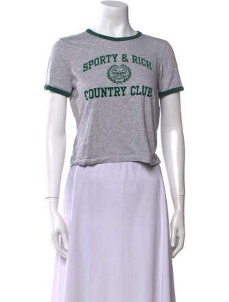 Sporty & Rich Graphic Print Crew Neck T-Shirt