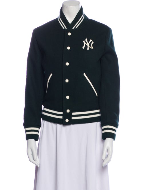 Sporty & Rich Wool Striped Bomber Jacket