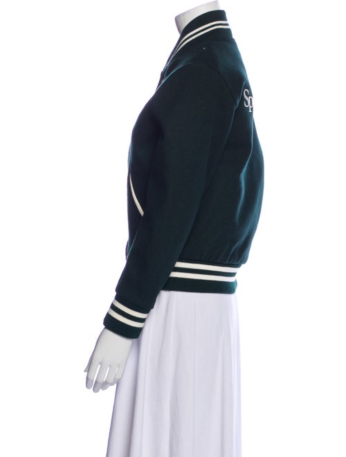 Sporty & Rich Wool Striped Bomber Jacket