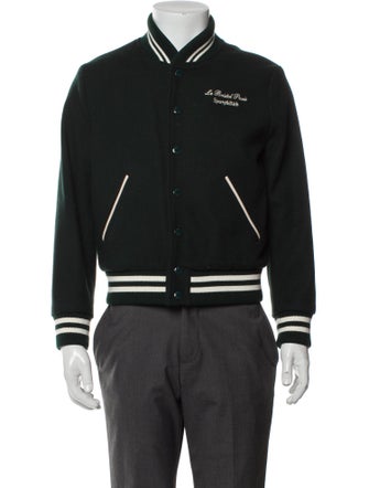 Sporty & Rich Wool Striped Varsity Jacket